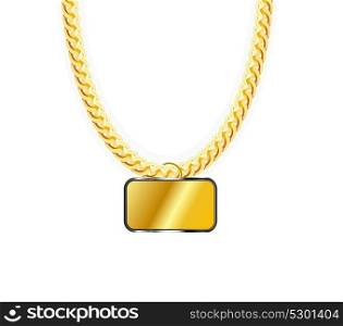 Gold Chain Jewelry Whith Gold Pendants. Vector Illustration. EPS10. Gold Chain Jewelry Whith Gold Pendants. Vector Illustration.