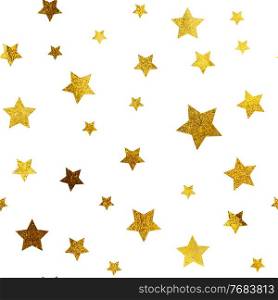 Gold Christmas glitter sparkles stars geometric seamless pattern background. Vector Illustration EPS10. Gold Christmas glitter sparkles stars geometric seamless pattern background