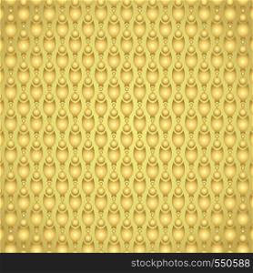 Gold claw of crab or pincers and circle and fire pattern on pastel background. Retro and classic pattern style for vintage and modern design