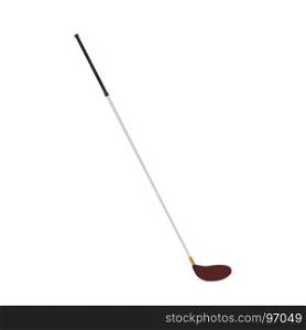 Gold club wood vector ball sport illustration driver icon white game equipment isolated iron