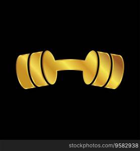 gold colored dumbbell icon