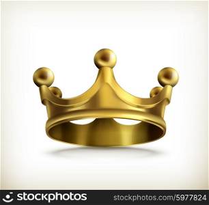 Gold crown vector