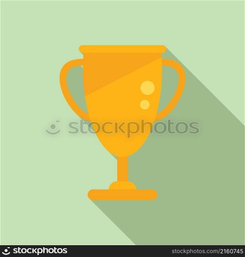 Gold cup exam icon flat vector. Book final. Prepare paper. Gold cup exam icon flat vector. Book final