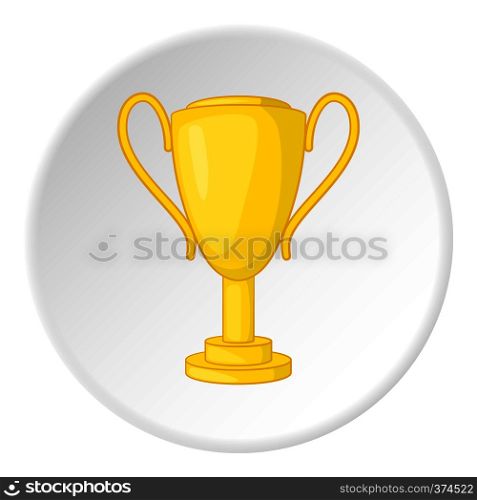 Gold cup icon. Cartoon illustration of gold cup vector icon for web. Gold cup icon, cartoon style