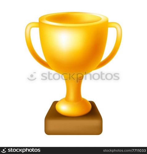 Gold cup icon. Illustration of award for sports or corporate competitions.. Gold cup icon. Illustration of award sports or corporate competitions.
