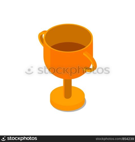 gold cup isolated on white background.
