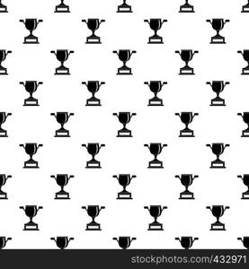 Gold cup pattern seamless in simple style vector illustration. Gold cup pattern vector