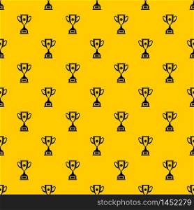 Gold cup pattern seamless vector repeat geometric yellow for any design. Gold cup pattern vector