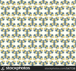 Gold curve blossom pattern on pastel background. Abstract and sweet vintage bloom seamless pattern style for cute and modern design