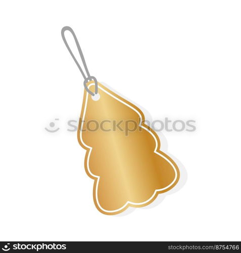 Gold Discount Tag for sale promotion.Price tag.  Isolate on white background.Vector illustration