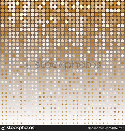 Gold dot halftone abstract background, stock vector