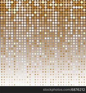 Gold dot halftone abstract background, stock vector