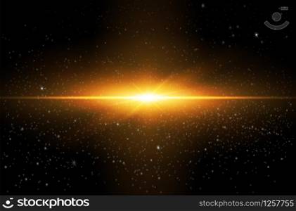 gold explosion galaxy background. Vector abstract