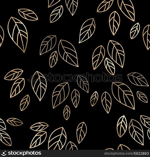 Gold fall design. Fall banner with Gold leaves. Vector illustration EPS 10