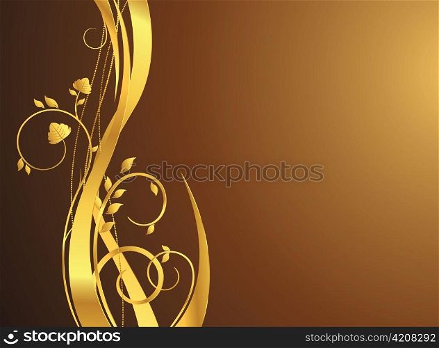 gold floral