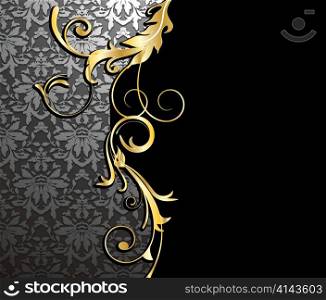 gold floral background