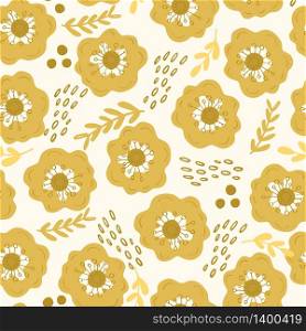 Gold floral background. Vector golden textured seamless pattern with branches leaf berries. Perfect for holidays, textile, wedding card design. Gold floral background. Vector glitter textured seamless pattern with branches leaf berries. Perfect for holidays