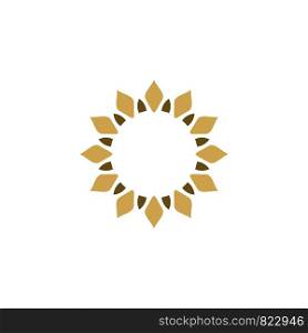 Gold Flower Ornament Logo Template Illustration Design. Vector EPS 10.