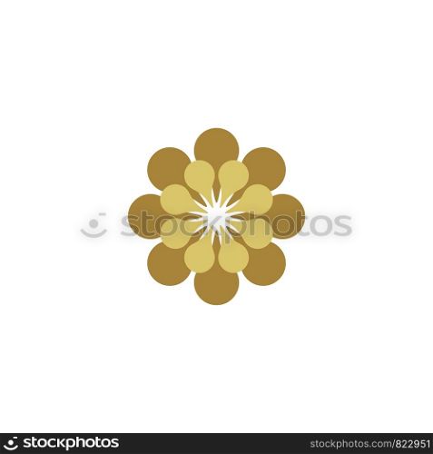 Gold Flower Ornament Logo Template Illustration Design. Vector EPS 10.