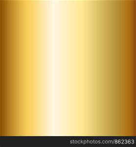 Gold foil texture background. Realistic golden vector elegant, shiny and metal gradient template for gold border, frame, ribbon design.