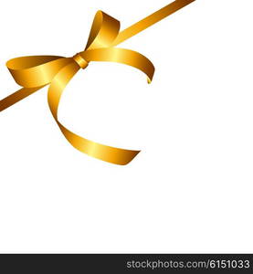 Gold Gift Ribbon. Isolated Vector illustration EPS10. Gold Gift Ribbon. Vector illustration