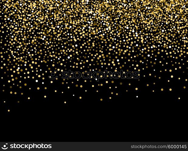 Gold glitter background. . Gold sparkles on white background. Gold glitter background.