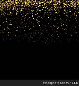 Gold Glitter Particle Background. Yellow Sand Texture. Gold Glitter Particle Background