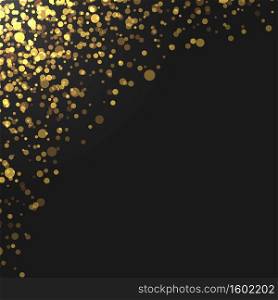 gold glitter particles background effect for luxury greeting rich card. gold glitter particles background effect Template for your design