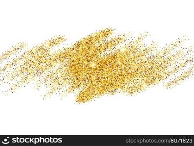 Gold Glitter Sparkles Bright Confetti background. Vector illustration. Gold Glitter Sparkles Bright Confetti background. Vector illustration EPS10