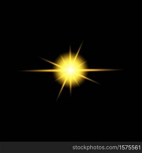 gold glow glowing on a transparent background Gleam, bright flash, sparkle ,light effect stars,shiny flash,decoration twinkle,Glowing light effect and bursts collection Vector