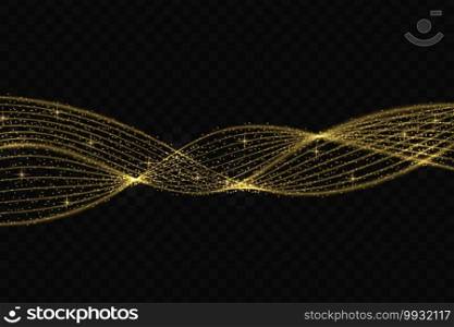 Gold glow light effect stars bursts with sparkles isolated. magic dust particles. Vector illustration sparkling comet tail. Gold glow light effect stars bursts with sparkles isolated