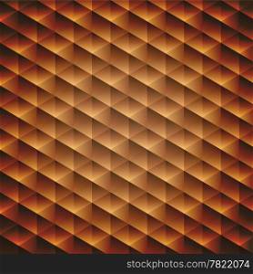 Gold gradient geometric cubic background, vector illustration