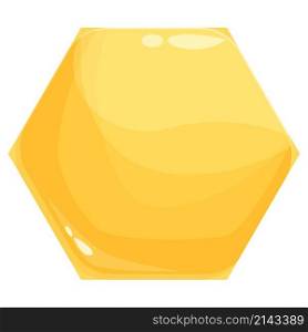 Gold jelly icon cartoon vector. Candy fruit. Sweet dessert. Gold jelly icon cartoon vector. Candy fruit