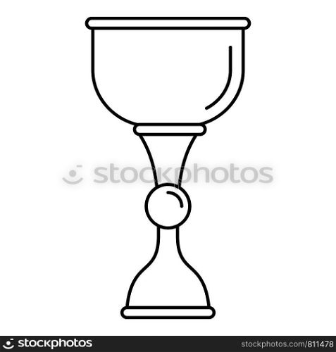 Gold jewish cup icon. Outline gold jewish cup vector icon for web design isolated on white background. Gold jewish cup icon, outline style