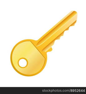 Gold key vector image