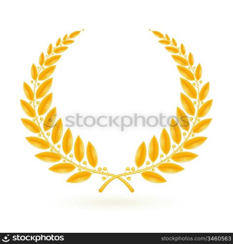 Gold Laurel Wreath, vector