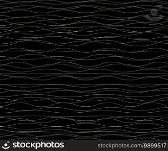 Gold luxurious wave simple seamless wavy line, smooth pattern, web design, greeting card, textile, Technology background, Eps 10 vector illustration