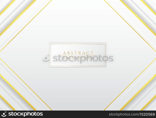 Gold luxury design overlap layer with space for content white background. vector illustration.