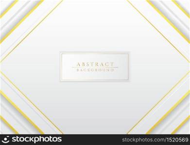 Gold luxury design overlap layer with space for content white background. vector illustration.