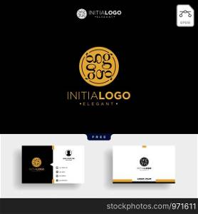 Gold Luxury Initial G logo template vector illustration and get free business card template