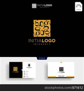Gold Luxury Initial G logo template vector illustration and get free business card template