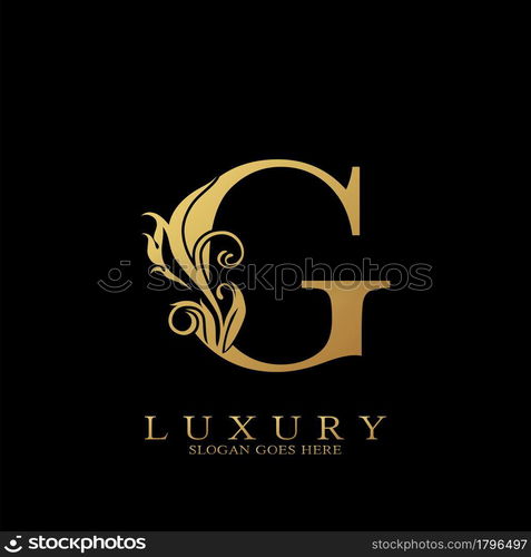 Gold Luxury Initial Letter G Logo vector design for luxuries business.