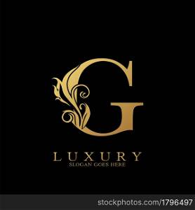 Gold Luxury Initial Letter G Logo vector design for luxuries business.