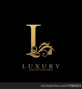 Gold Luxury Initial Letter L Logo vector design for luxuries business.