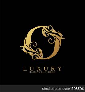 Gold Luxury Initial Letter O Logo vector design for luxuries business.