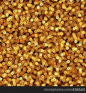Gold luxury shimmer sequins. Disco party vector seamless texture. Sequin and glitter shimmer sparkle, glamour background bright and shiny illustration. Gold luxury shimmer sequins. Disco party vector seamless texture