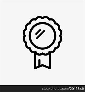 gold medal icon vector outline style