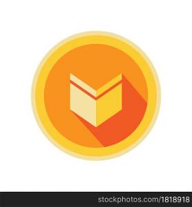 Gold medal vector success sport icon badge illustration. Achievement champion gold medal first place best prize. Trophy isolated game golden emblem shiny rank quality triumph icon reward