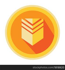 Gold medal vector success sport icon badge illustration. Achievement champion gold medal first place best prize. Trophy isolated game golden emblem shiny rank quality triumph icon reward