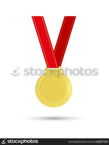 Gold medal winner isolated on white background for design and decoration